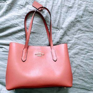 Coach Dark Rose Pink Shoulder/Crossbody Large Leather Bag